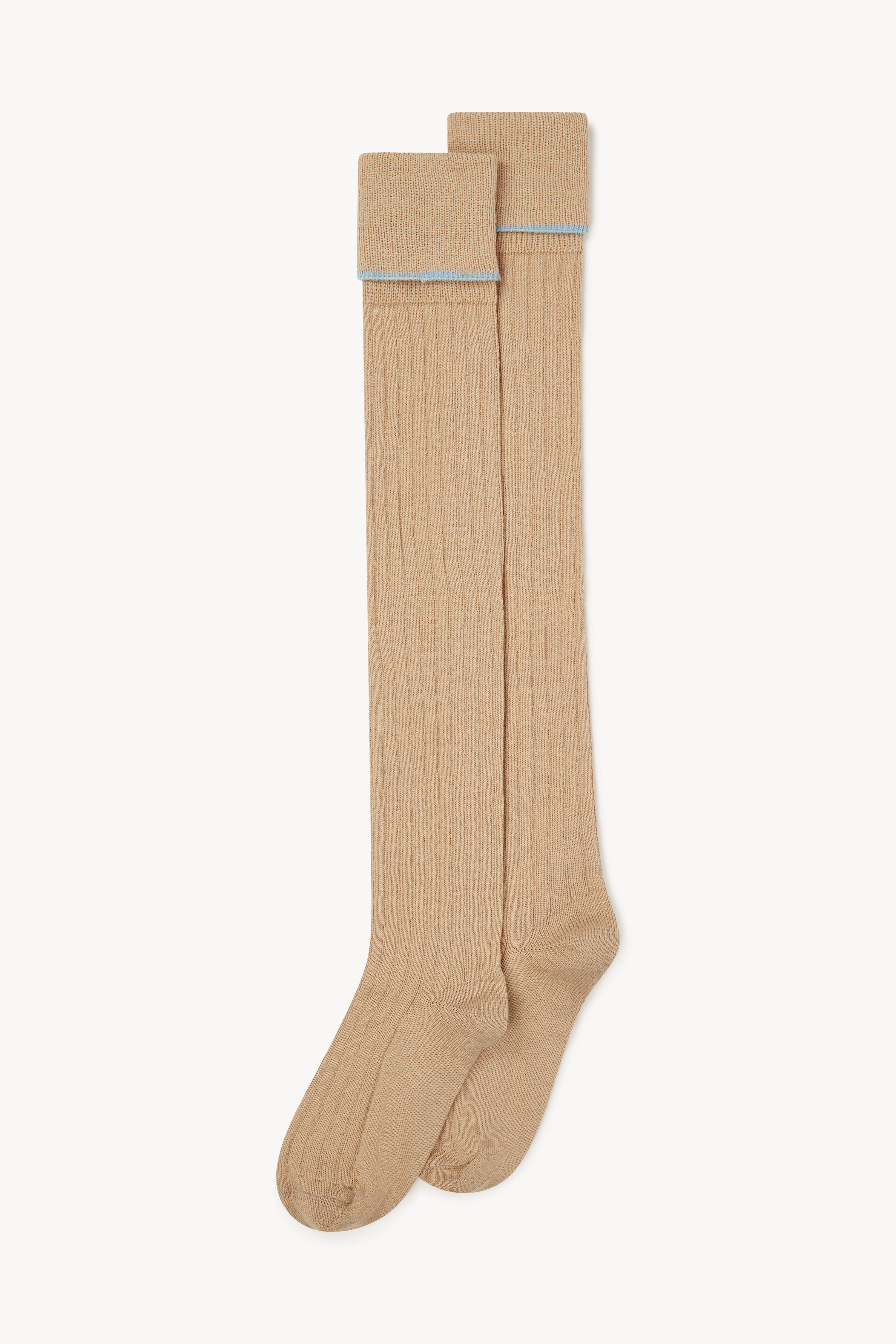 BEIGE OVER-THE-KNEE SOCKS