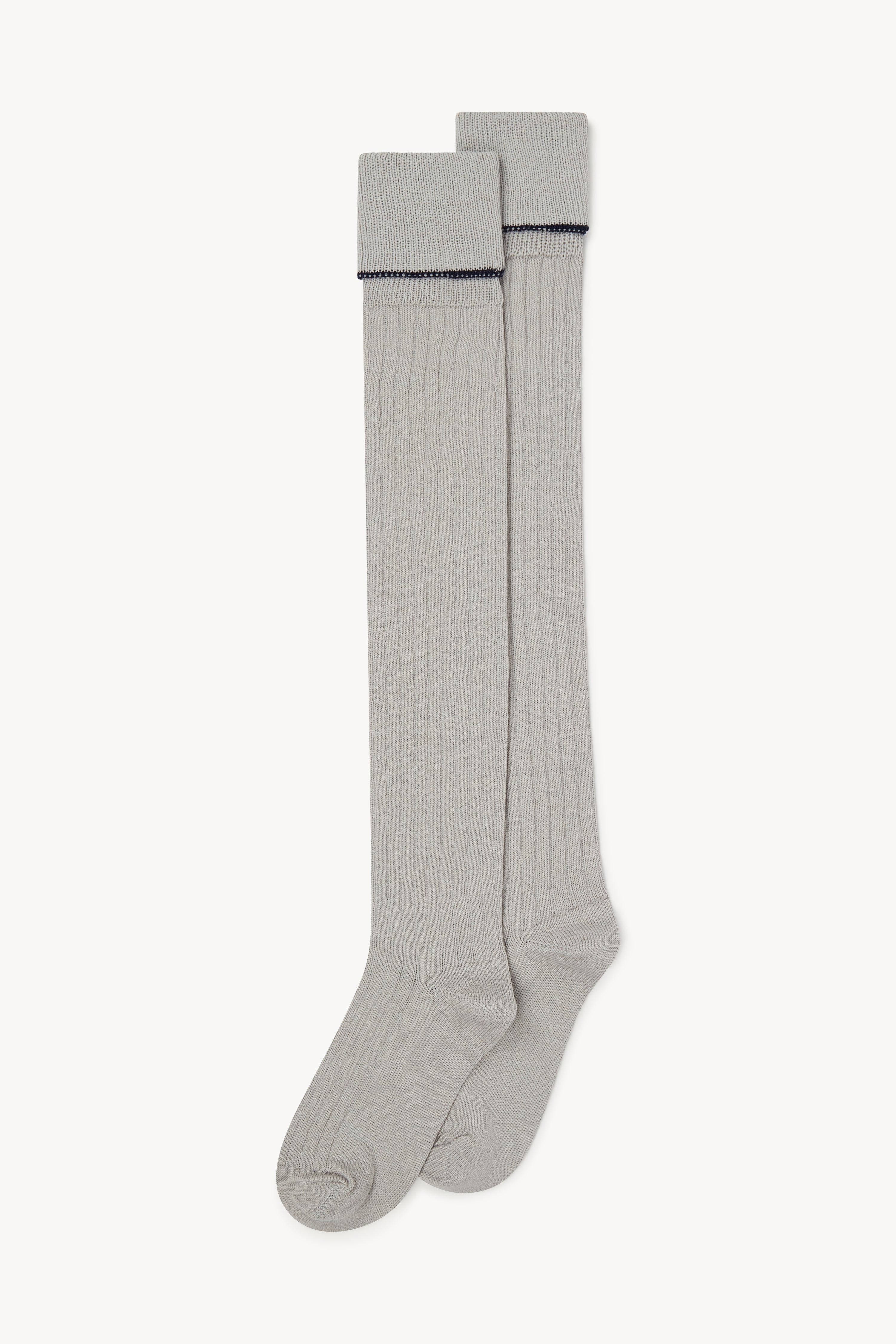 GREY OVER-THE-KNEE SOCKS
