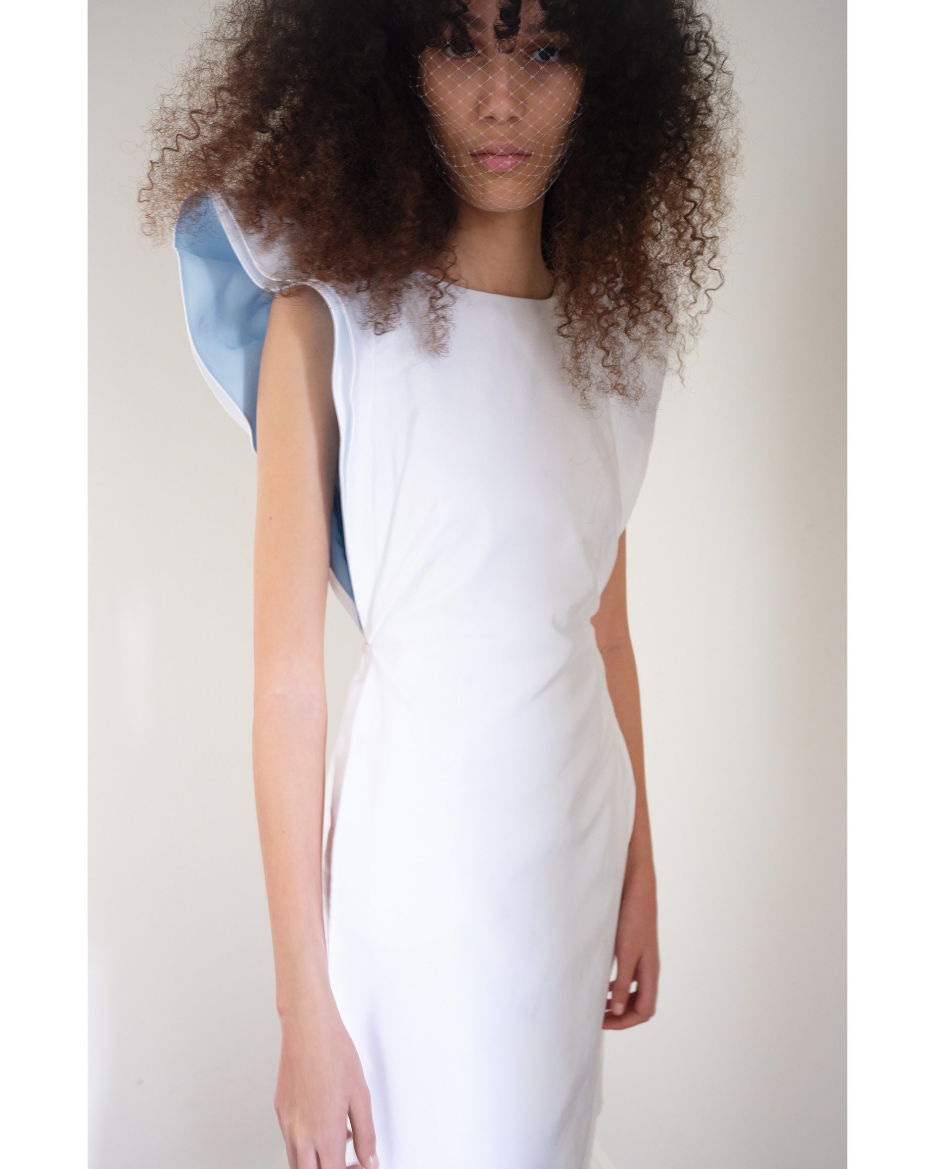 Bridal - Frill Sleeve Pinny Dress