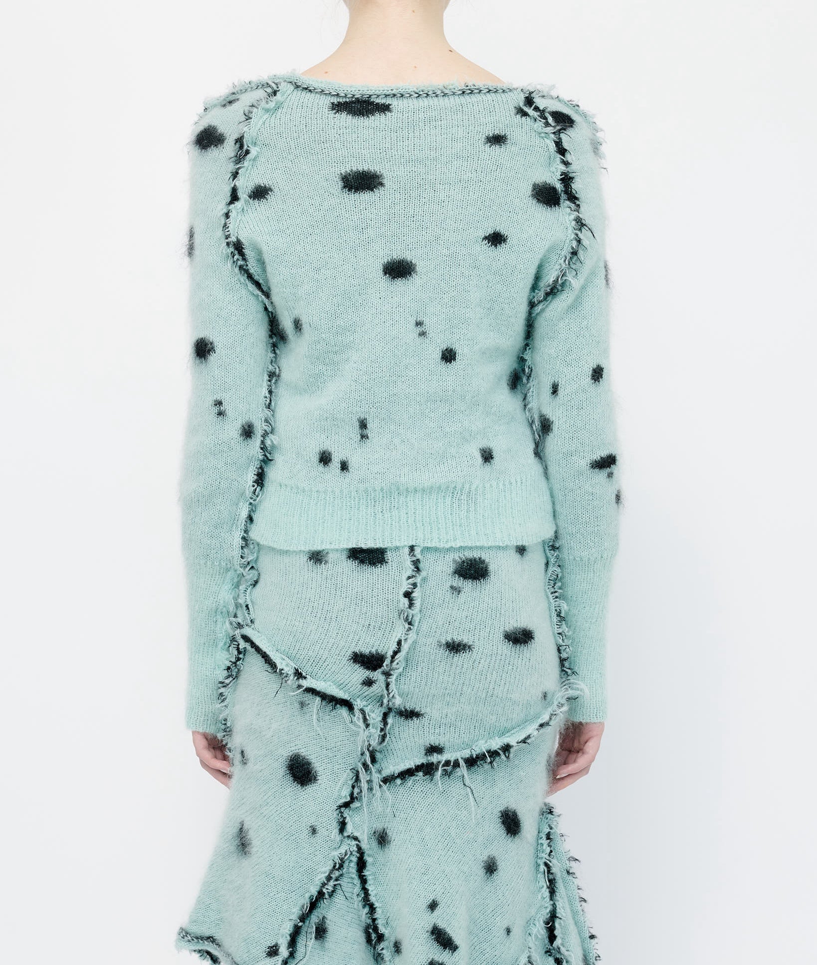 Mint Dalmatian Mohair Cardigan