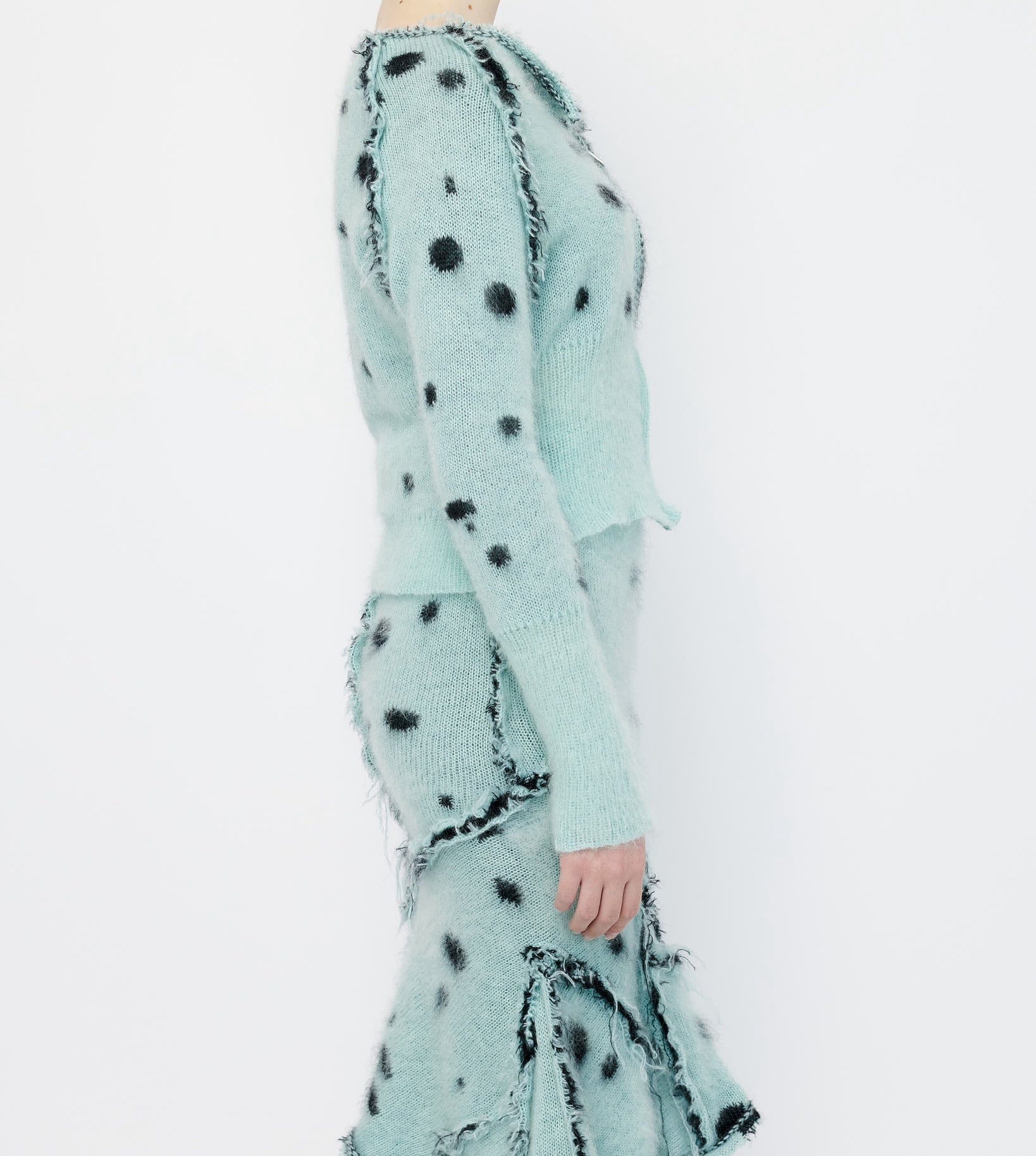 Mint Dalmatian Mohair Cardigan