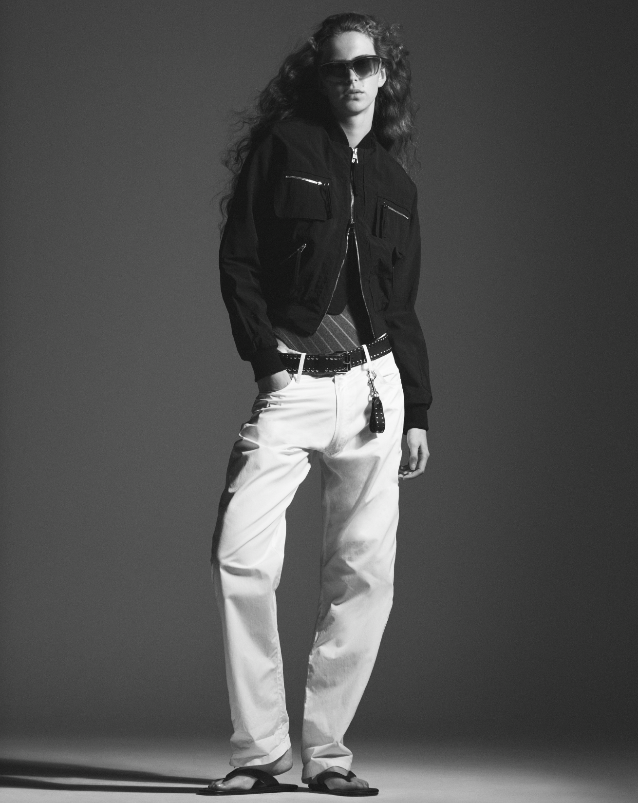 WHITE CARGO ROLL UP TROUSERS