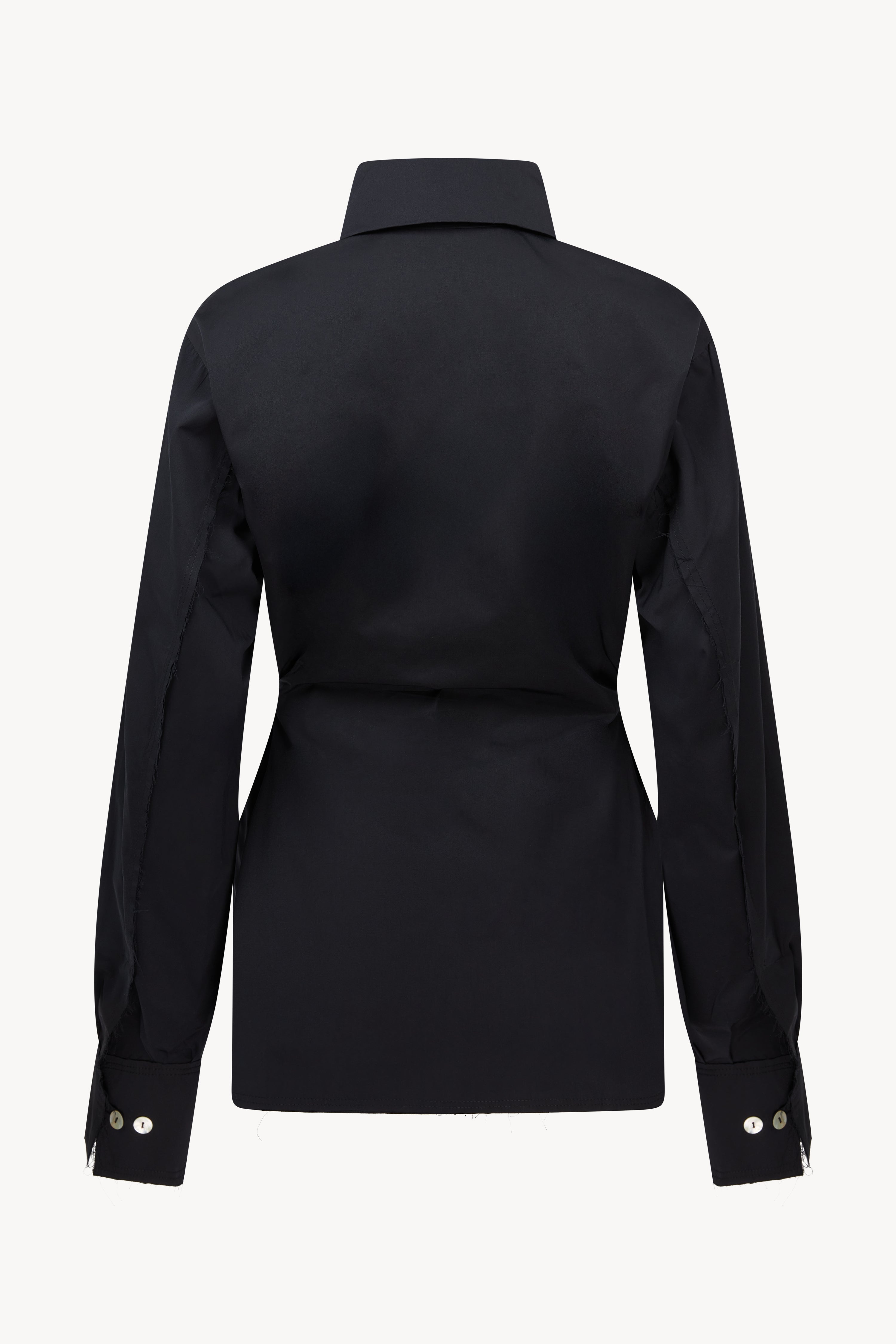 Black Pinched Waist Shirt