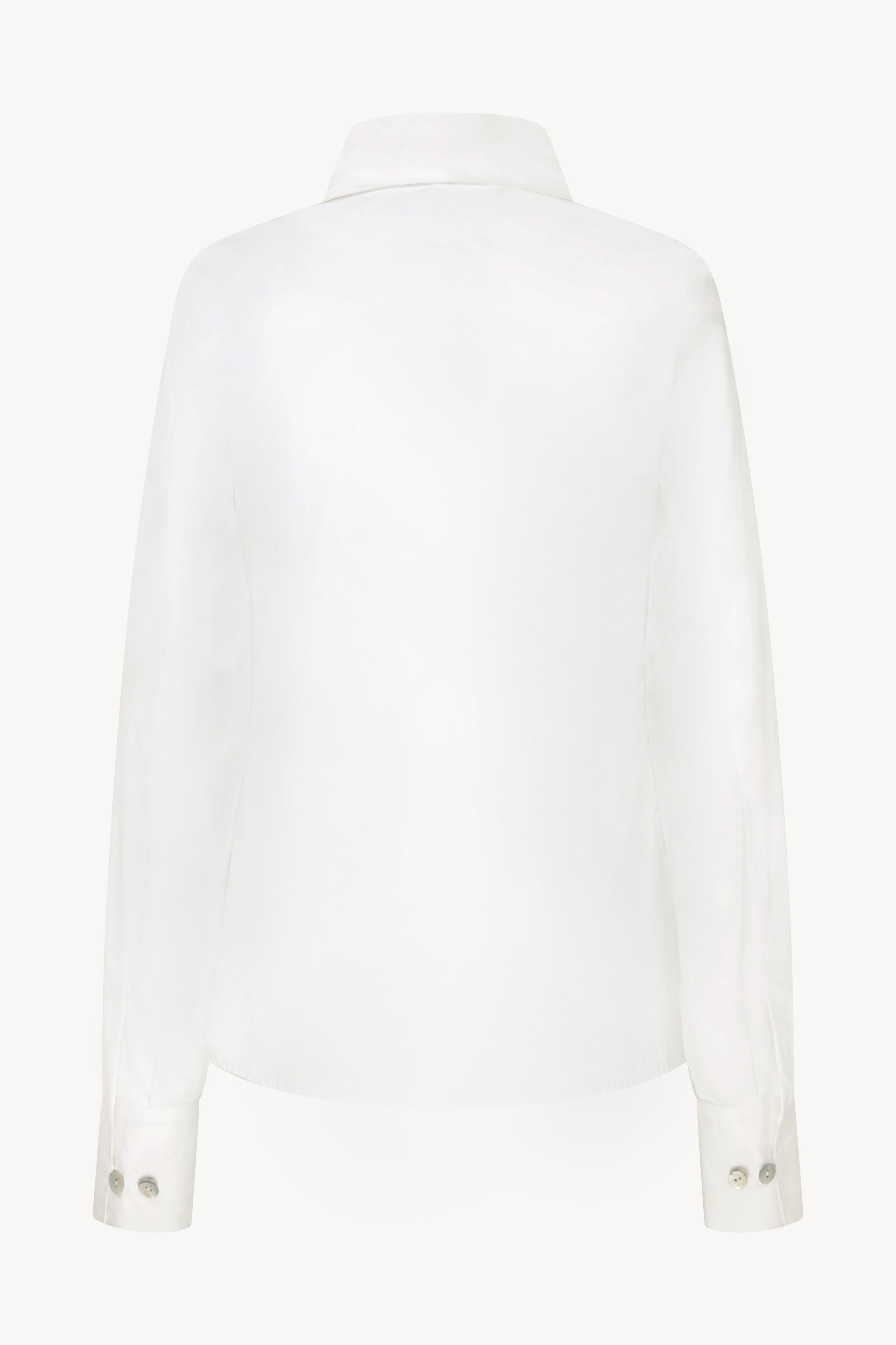 WHITE DAGGER COLLAR PINCHED WAIST SHIRT