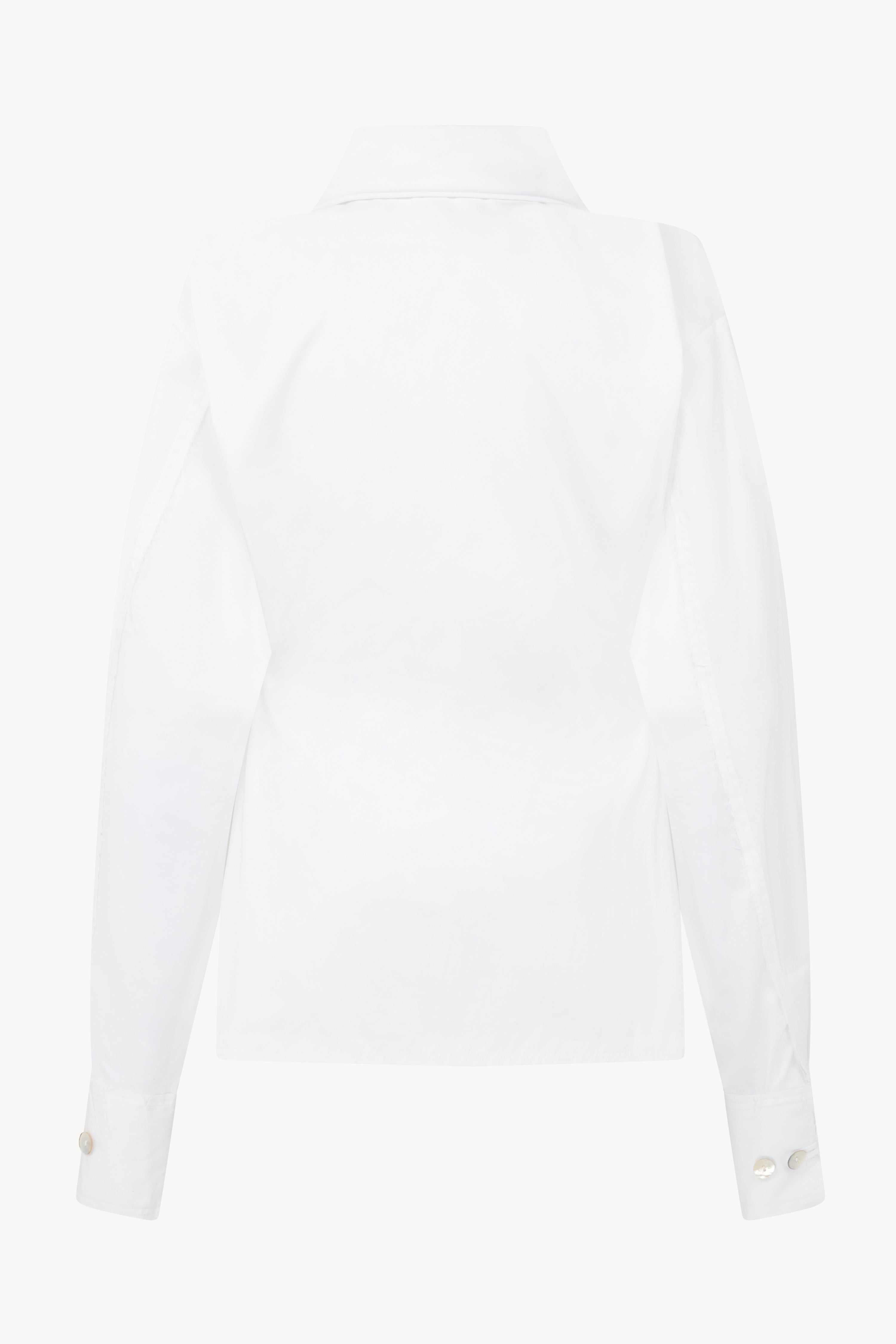 COLLARED WHITE PINCHED WAIST SHIRT